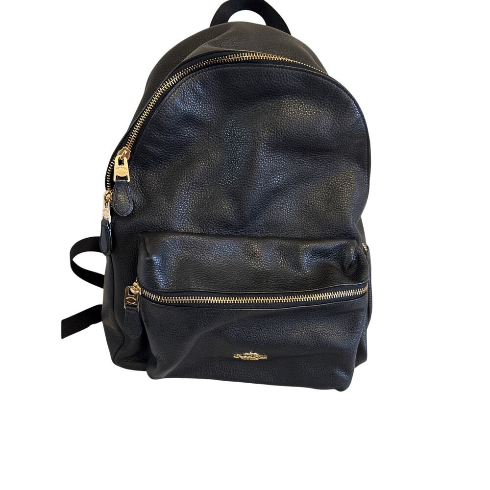 Coach leather backpack. Black UEC